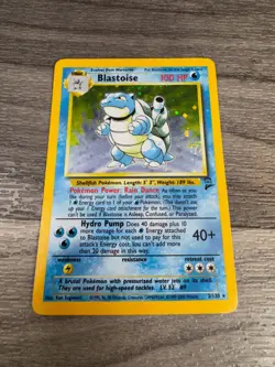 2000 POKEMON TCG BASE SET 2 BLASTOISE 2/130 HOLO RARE MP CONDITION - Image 2