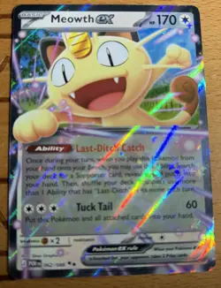 Pokemon TCG Meowth ex 062/088 ME03: Perfect Order Double Rare NM Holo - Image 1