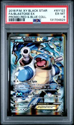 2016 POKEMON XY BLACK STAR PROMO BLASTOISE EX #XY122 HOLO PSA 6 EX #131704829 - Image 1