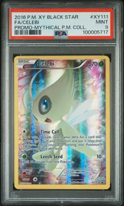 PSA 9 CELEBI XY111 FULL ART MYTHICAL POKEMON COLLECTION XY BLACK STAR PROMO - Image 1