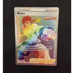 Pokemon Bruno Secret Rare Full Art Holo Single Strike Battle Styles 172/163 Eng - Image 1