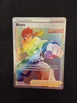 Pokemon Bruno Secret Rare Full Art Holo Single Strike Battle Styles 172/163 Eng - Image 2