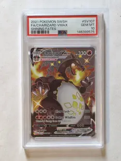 PSA 10 Pokemon Charizard VMAX Shining Fates Shiny Vault SV107/SV122 Holo - Image 1