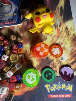Pokemon Accessories Huge Lot Pins Coins Figures Vintage Counters Stickers Etc. - Image 3
