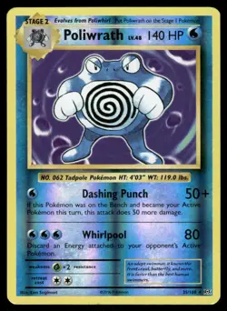 2016 Pokemon Poliwrath Holo Rare Evolutions 25/108 Reverse Holo HP - Image 1