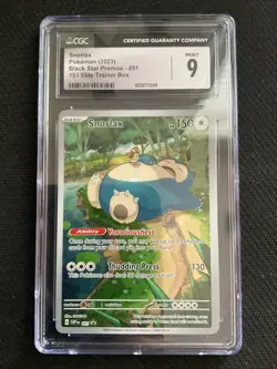 2023 Pokemon Snorlax SVP 051 — 151 ETB Black Star Promo — CGC 9 Mint - Image 1