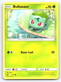 Bulbasaur 1/73 Common Shining Legends Moderately Played - Image 1