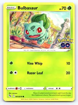 Bulbasaur 001/078 Common Pokemon GO Lightly Played - Image 1