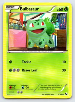 Bulbasaur 1/108 Common Dark Explorers Pokemon Near Mint - Image 1