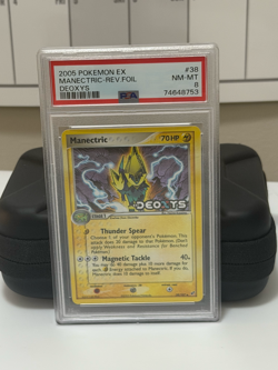 2005 POKEMON EX DEOXYS PRERELEASE #38 MANECTRIC PSA 8 - Image 1