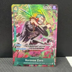 One Piece TCG TREASURE RARE Roronoa Zoro OP13-037 - Image 1