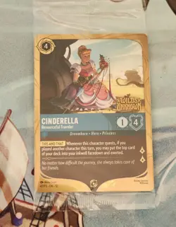 Disney Lorcana Wilds Unknown Cinderella Resourceful Traveler Prerelease Promo - Image 1