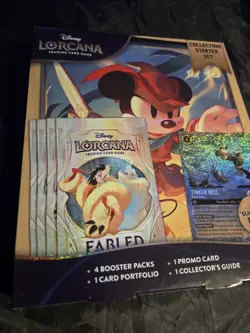 8 Available Lorcana Fabled Collection Starter Set w/Tinker Bell Glimmer Promo - Image 2