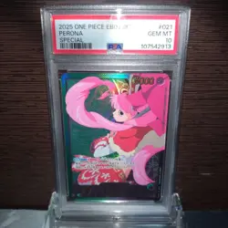 Perona L Leader Repa OP06-021 PSA 10 ONE PIECE Card Game Series EB-02 New - Image 1
