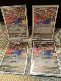Pokemon TCG Celebrations Zacian LV X Promo Card Lot of 4 Pack Fresh - Image 1
