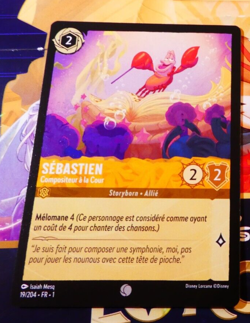 LORCANA TRADING CARD GAME DISNEY CHAPITRE 1 CARTE SEBASTIEN 19/204 FR NM - Image 1