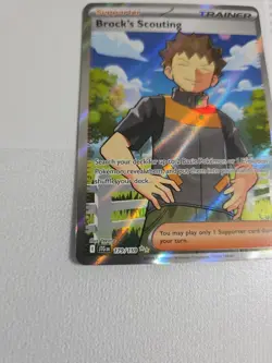 Brock’s Scouting Full Art 179/159 Double Rare Journey Together Holo Pokemon Card - Image 4