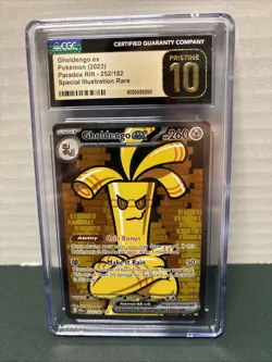 Pokemon Gholdengo EX TCG Paradox Rift Holo Card 252/182 CGC Pristine 10 - Image 1