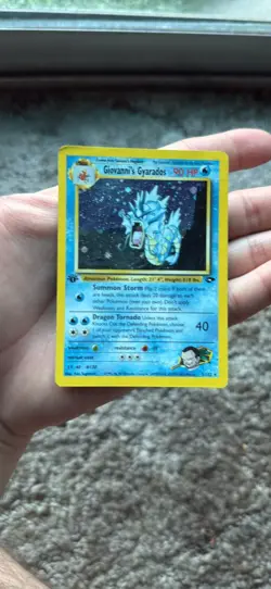 1st Edition Pokemon TCG Giovanni's Gyarados Gym Challenge Holo Card 5/132 - Image 3