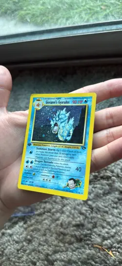 1st Edition Pokemon TCG Giovanni's Gyarados Gym Challenge Holo Card 5/132 - Image 5