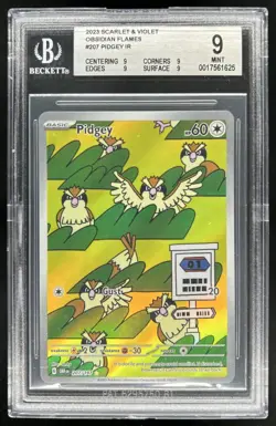 2023 Pokemon SV Obsidian Flames Pidgey Illustration Rare #207/197 BGS 9 - Image 1