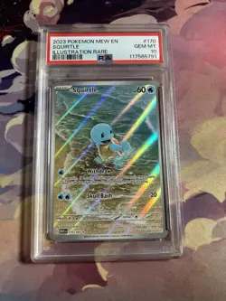 2023 Pokemon S&V 151 MEW EN Squirtle Illustration Rare 170/165 PSA 10 - Image 1