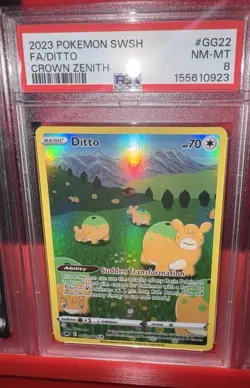 2023 Pokemon DITTO Crown Zenith #GG22/ GG70 PSA 8 Full Art Ultra Rare - Image 1