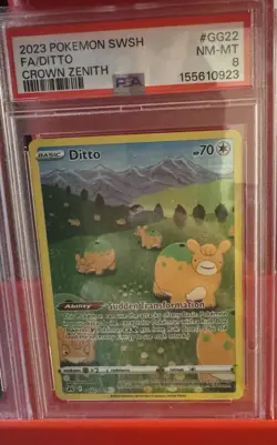 2023 Pokemon DITTO Crown Zenith #GG22/ GG70 PSA 8 Full Art Ultra Rare - Image 2