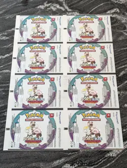 UNCUT Gardiens Ascendants French Booster Pack Wrapper Foil Sheet Pokemon - - Image 1