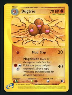 Dugtrio HP 44/165 - Rare Expedition Pokemon 2002 WOTC - Image 1