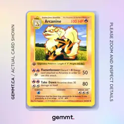 1999 Pokemon Base Set 1st Edition Shadowless #23 ARCANINE - Image 1