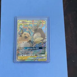 Pokemon TCG Holo Ultra Rare Raichu and Alolan Raichu GX Tag Team - Image 1