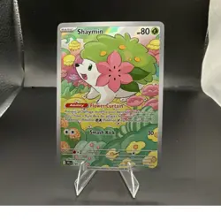 Pokemon Shaymin Sv10: Destined Rivals 185/182 Basic 80 HP Illustration Rare Holo - Image 1