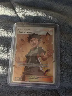 Pokemon Brock's Grit Full Art Trainer 172/181 Team Up Ultra Rare Holo Eng - Image 1
