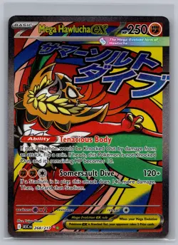 Mega Hawlucha ex 268/217 Mega Attack Rare Ascended Heroes Pokemon Holo Near Mint - Image 1