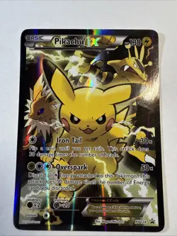 Pikachu EX XY124 Black Star Promo Card Lightly/Moderately Played - Image 1
