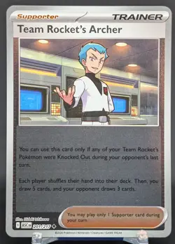 Pokemon Team Rocket's Archer #201/217 English Ascended Heroes Reverse Holo - Image 1
