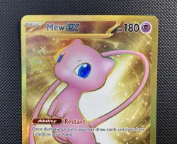 Mew ex 205/165 Scarlet & Violet 151 Hyper Rare Pokemon Card GOLD - Image 5