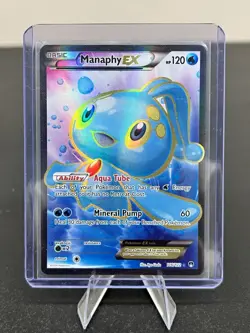 Pokemon TCG Manaphy EX XY Breakpoint Holo Full Art Ultra Rare Card 116/122 - Image 1