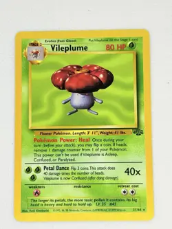 Vileplume 31/64 Jungle Rare Non-Holo Vintage Pokemon Card - Image 3