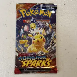 Pokemon Surging Sparks Booster Pack - Factory Sealed - 10 cards - Image 1