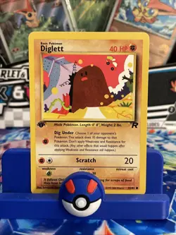 1st Edition Diglett 52/82 - Team Rocket - Pokemon Card - Near Mint (NM) - Image 1