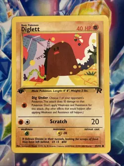1st Edition Diglett 52/82 - Team Rocket - Pokemon Card - Near Mint (NM) - Image 2