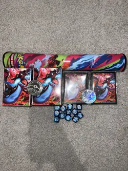 Pokemon Phantasmal Flames Charizard UPC Play mat Coin Card Sleeves Box And Dice - Image 1