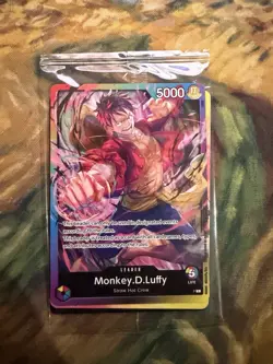 Monkey.D.Luffy 2nd Anniversary Stamped Promo P-043 Sealed Pack 3 Cards Included - Image 1