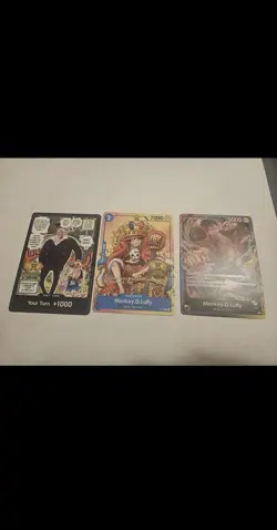 Monkey.D.Luffy 2nd Anniversary Stamped Promo P-043 Sealed Pack 3 Cards Included - Image 3