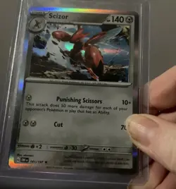 Lot of 2 Scizor 141/197 Reverse Holo Rare & Holo Rare Pokemon Card Set 2023 NM/M - Image 4