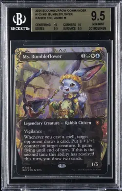 2024 MTG BLOOMBURROW COMMANDER #103 MS. BUMBLEFLOWER BGS 9.5 - Image 1
