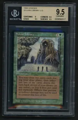 ***BGS 9.5 Sylvan Library (Pop 32)*** MTG Legends Magic Kid Icarus - Image 1