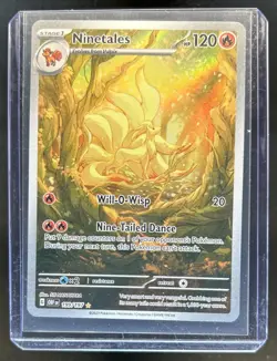 2023 Pokemon SV Obsidian Flames Ninetales Illustration Rare #199/197 - Image 1
